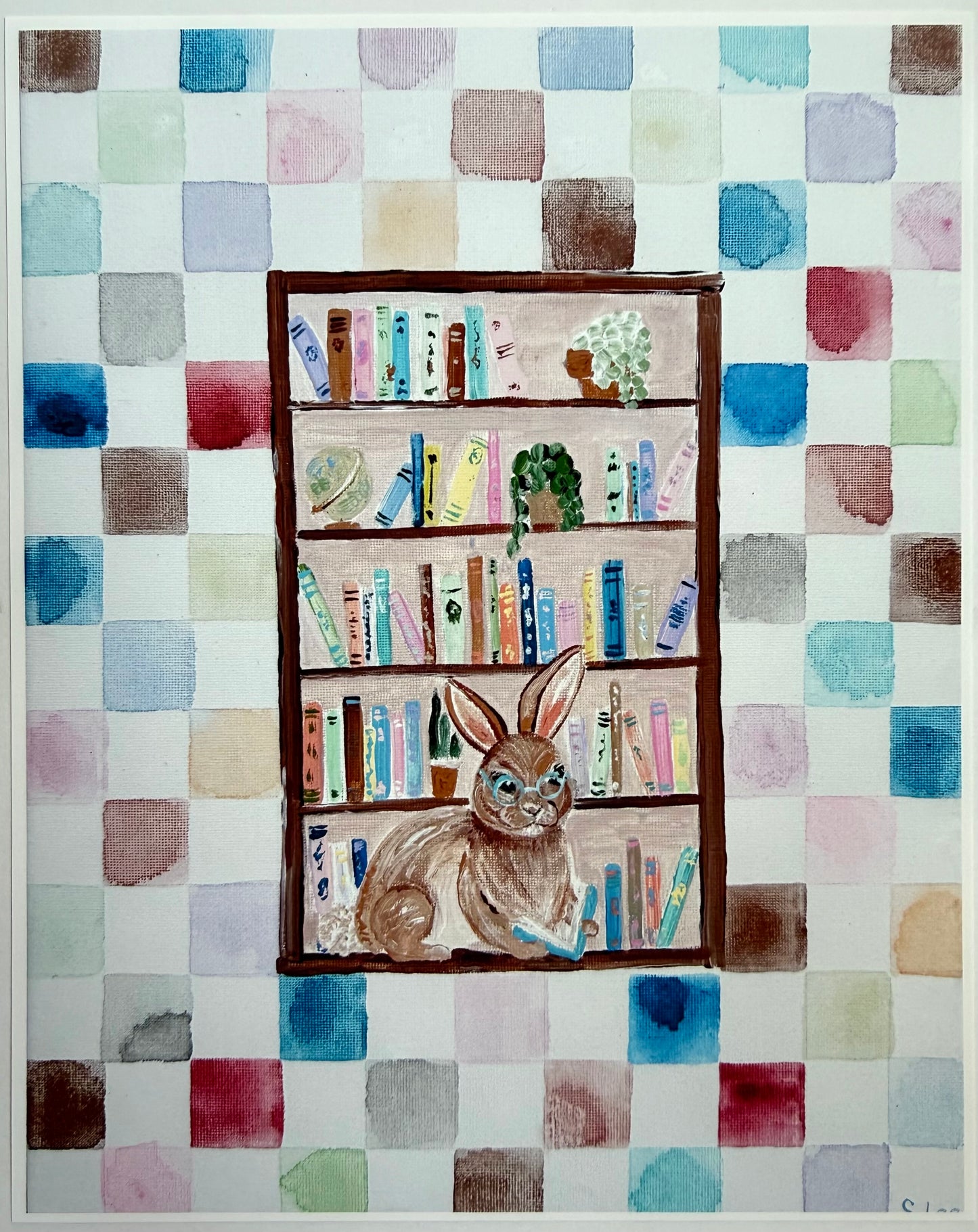 Library Bunny - Fine Art Print