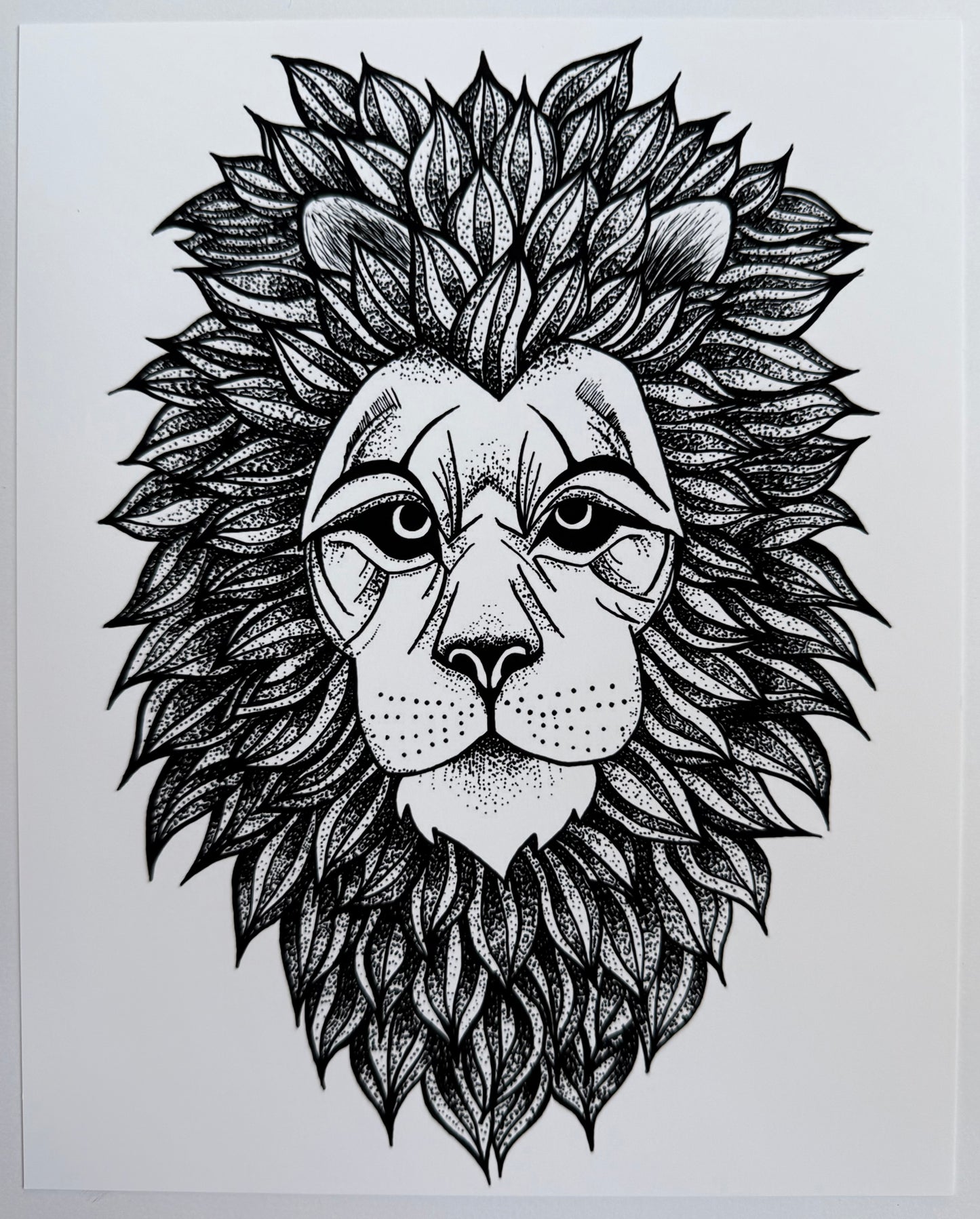 Inked Lion - Fine Art Print