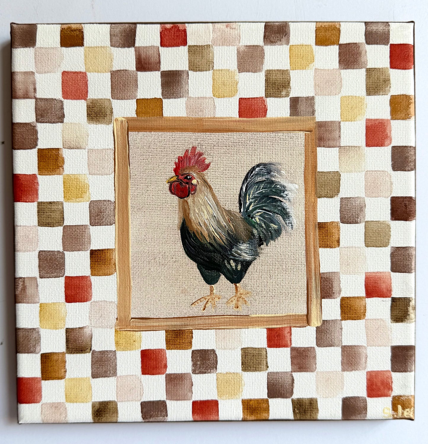 Farmhouse Rooster - Original Painting