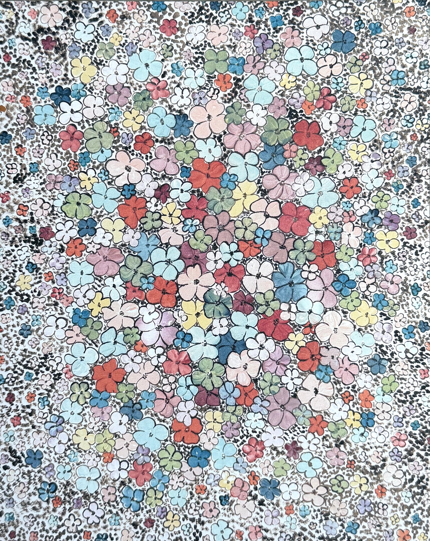Retro Flower Confetti - Fine Art Paper Print