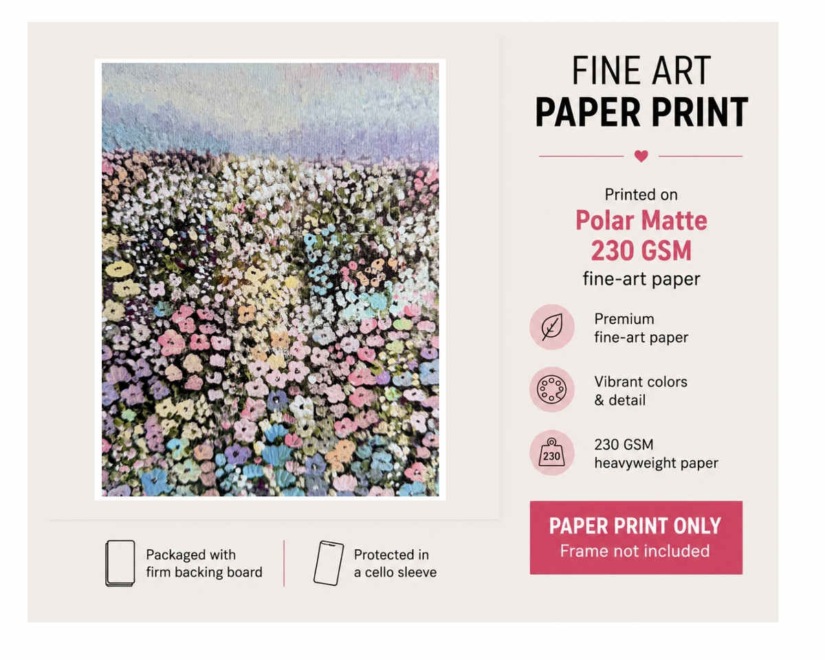 Pastel Wildflower Field - Fine Art Print