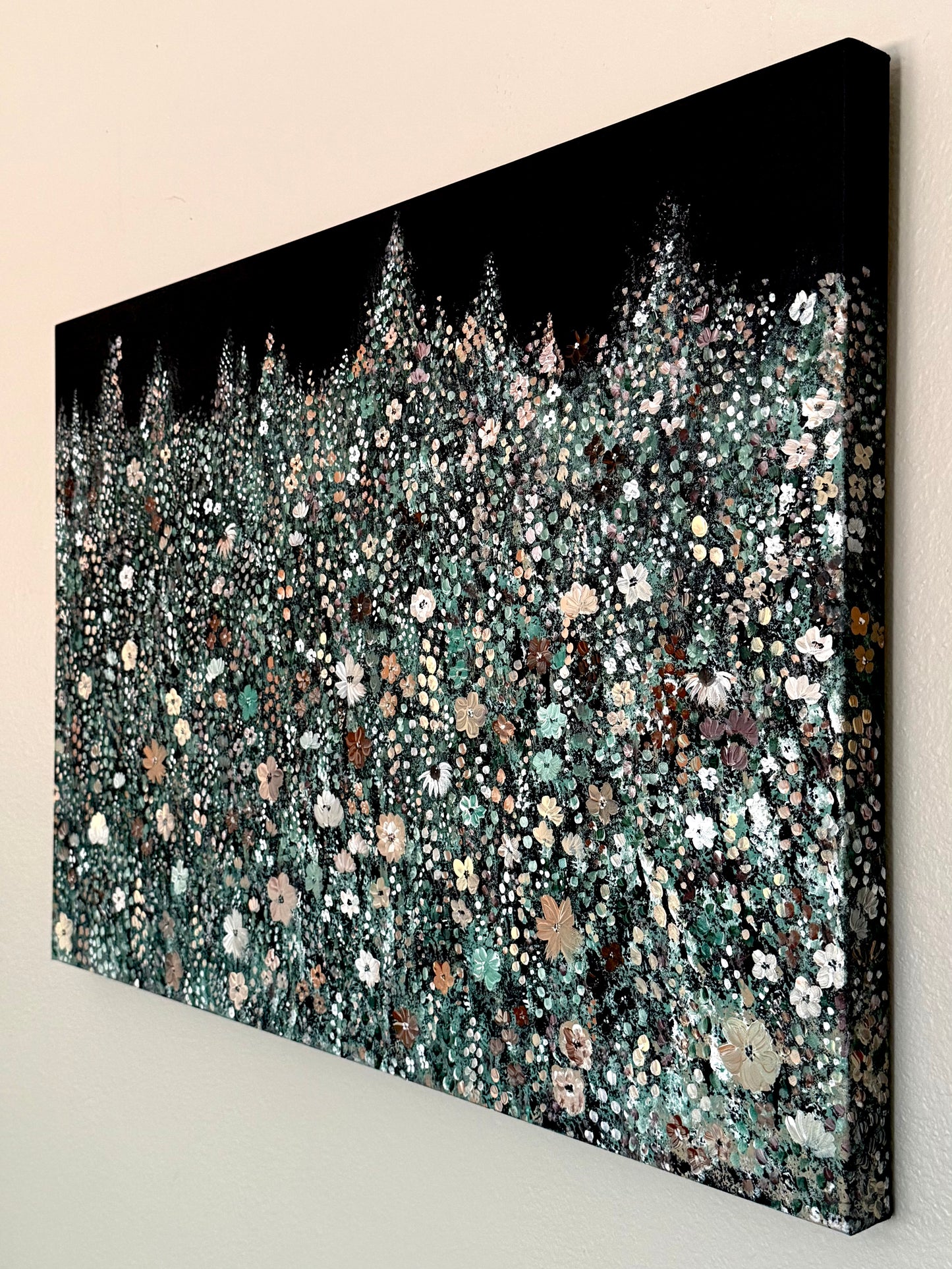 Boho Neutral Flower Field - Original Painting