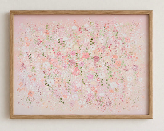 Blushy Pink Flower Garden - Fine Art Print