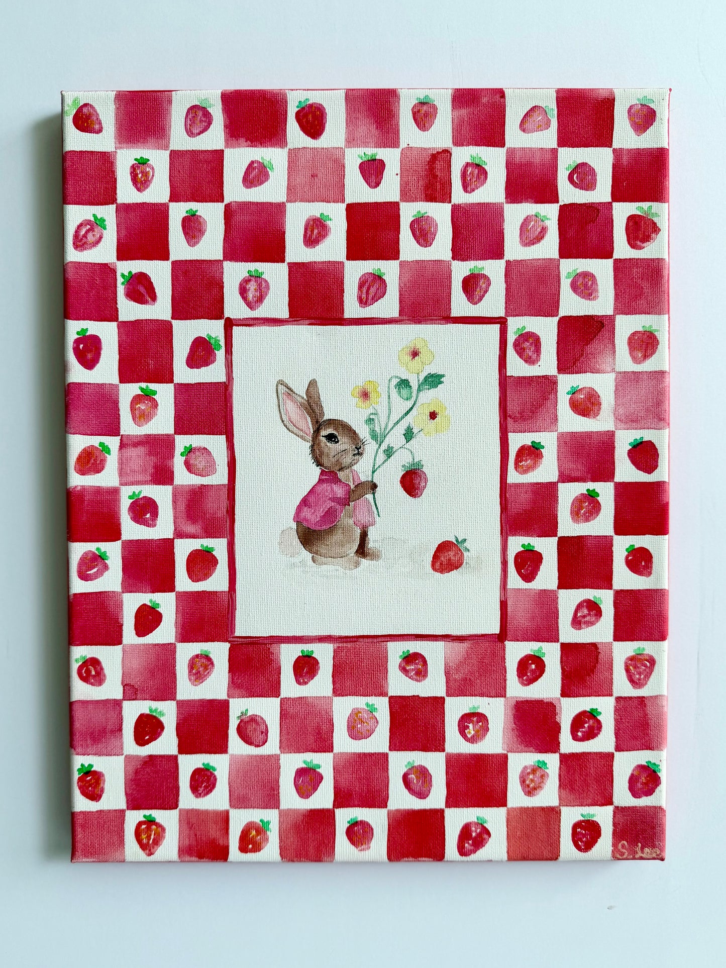 Berry Sweet Bunny - Original Painting