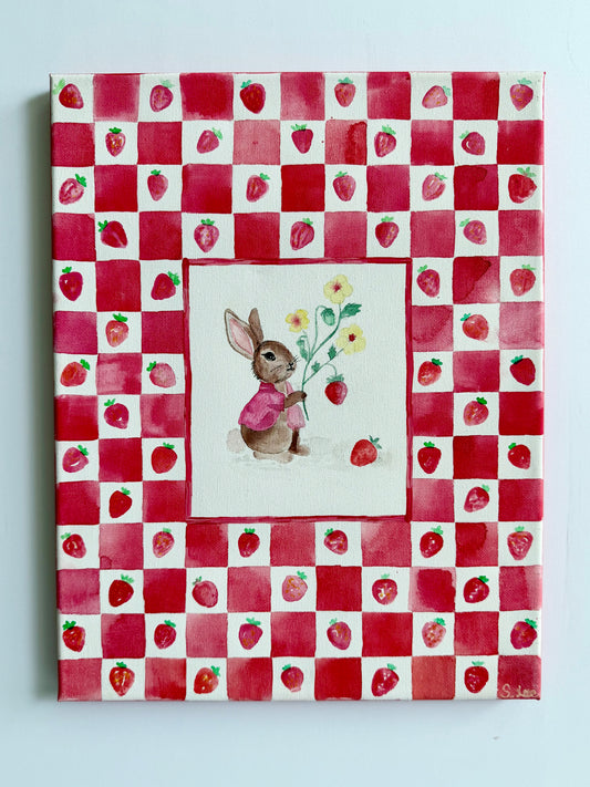 Berry Sweet Bunny - Original Painting