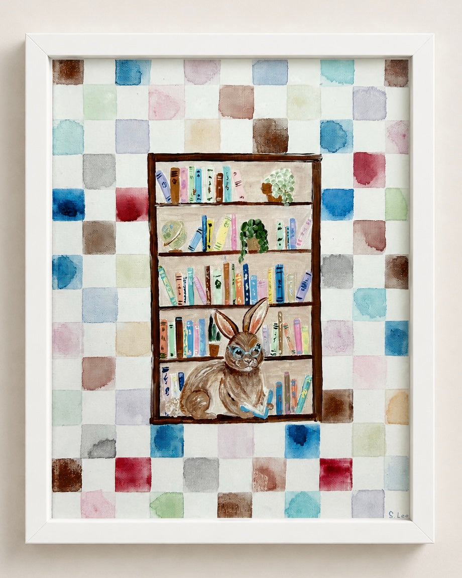 Library Bunny - Fine Art Print