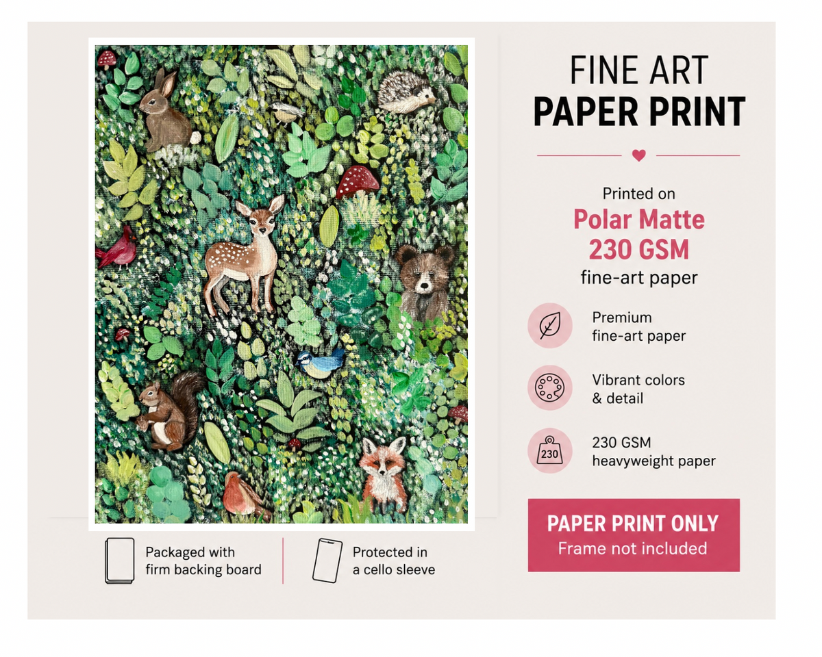 Woodland Forest Friends - Fine Art Print