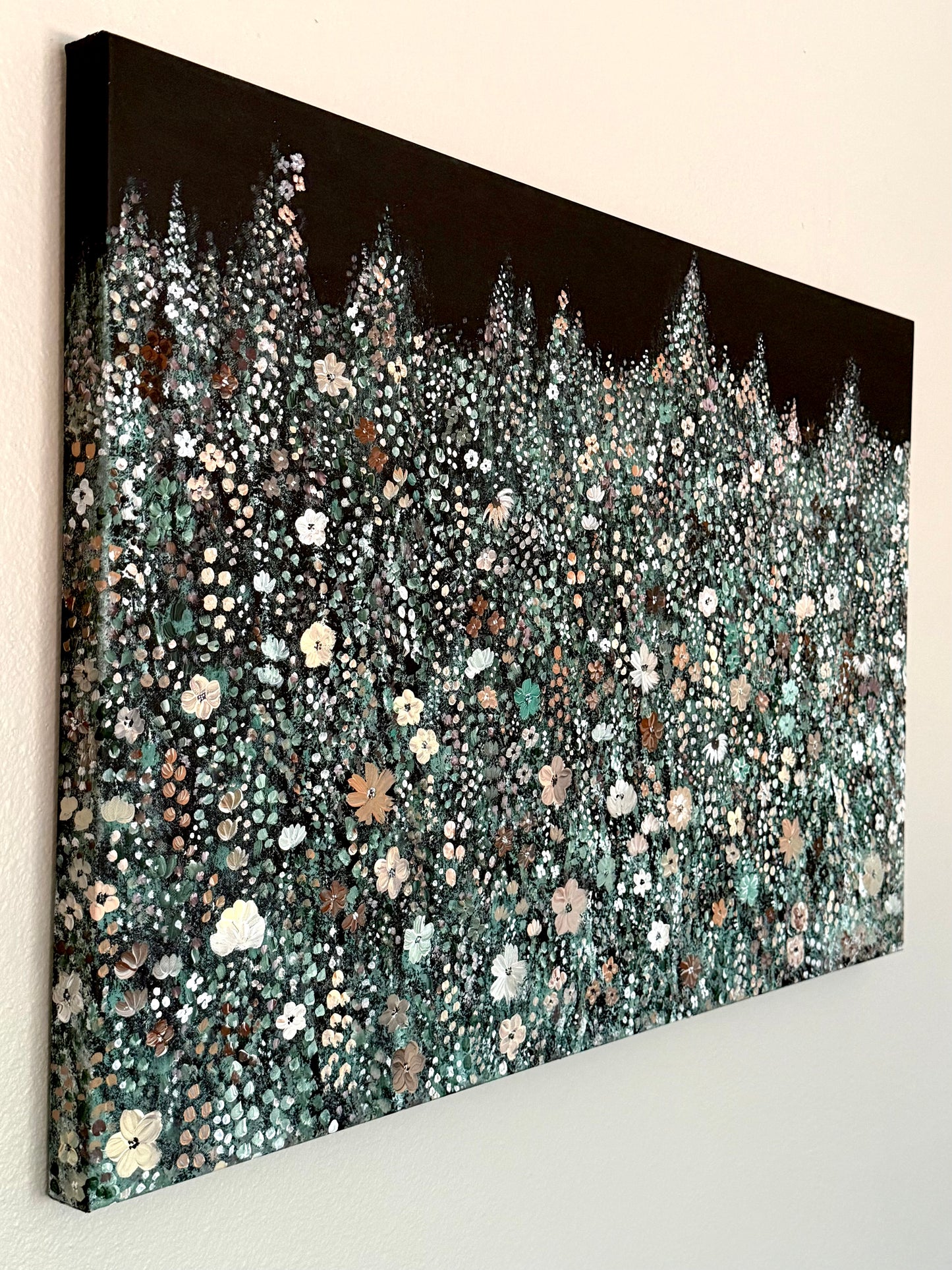 Boho Neutral Flower Field - Original Painting