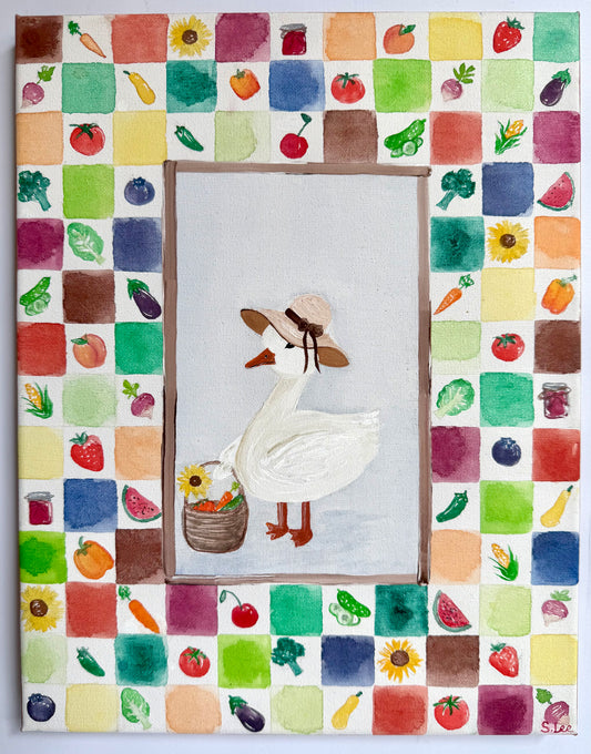 Farmers Market Goose - Original Painting