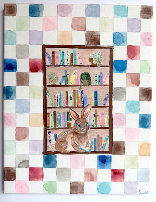 Library Bunny - Original Painting