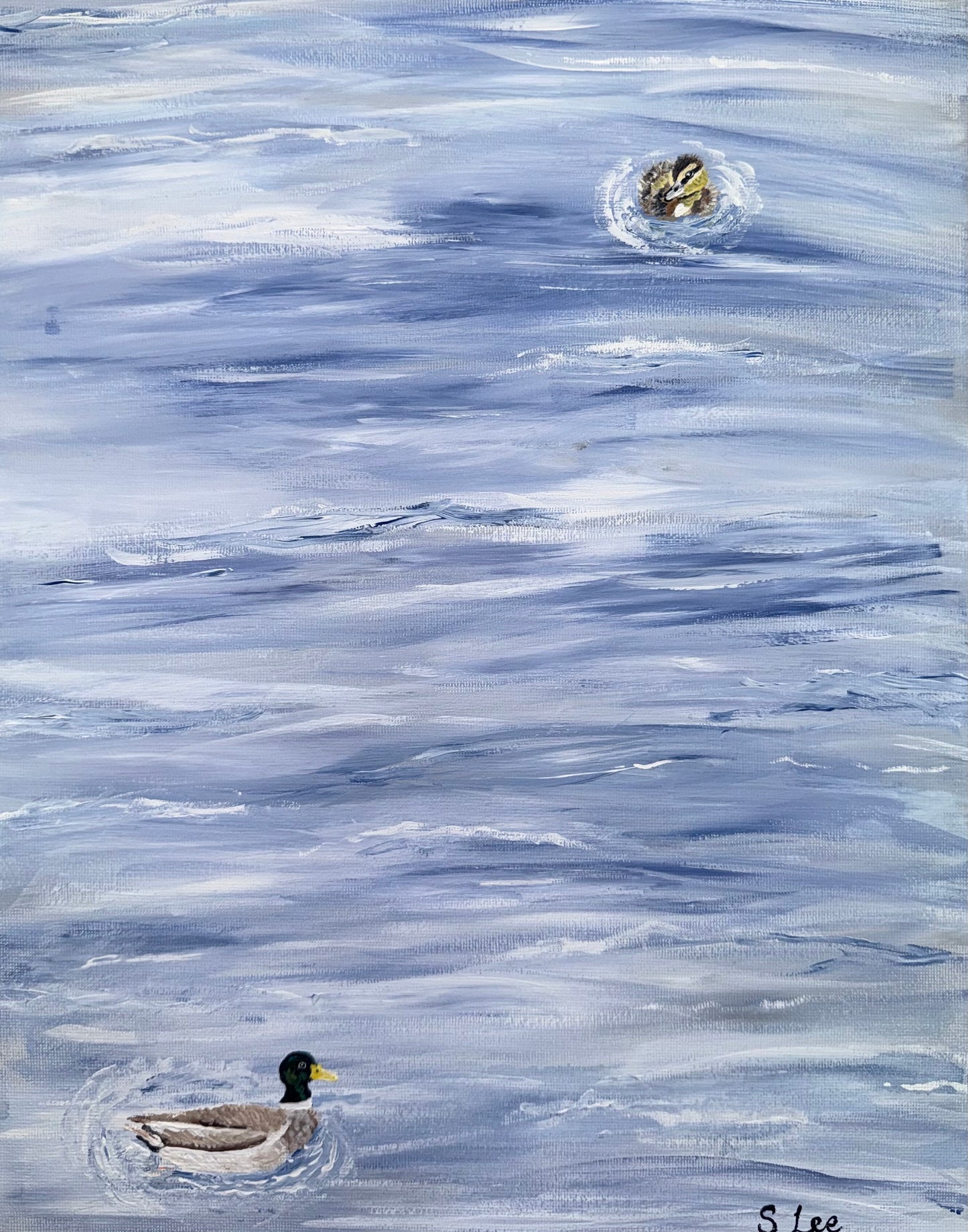 Big Duck, Little Duck Painting - Acrylic on Canvas - Original Painting