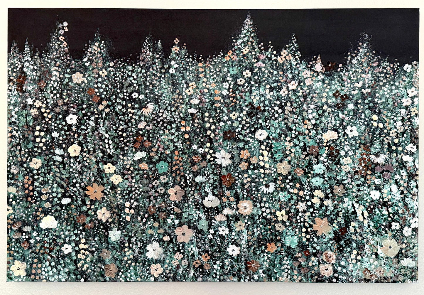 Boho Neutral Flower Field - Original Painting
