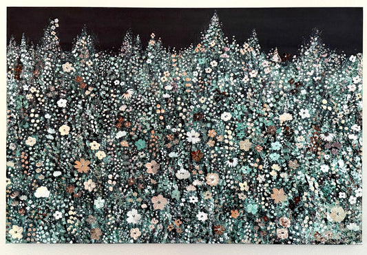Boho Neutral Flower Field - Original Painting
