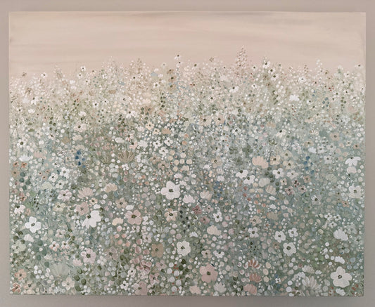 Beige Wildflower Garden - Original Painting