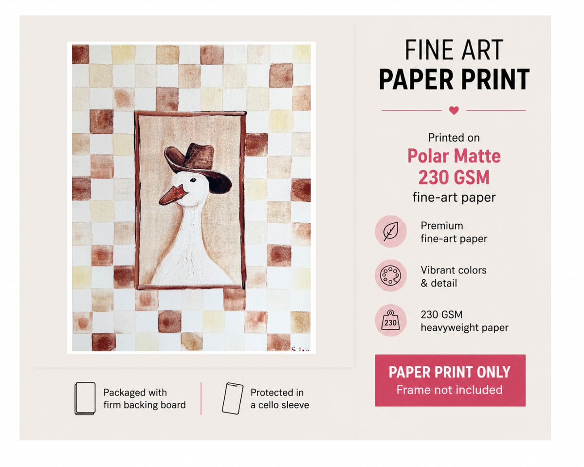 Cowboy Goose - Fine Art Paper Print