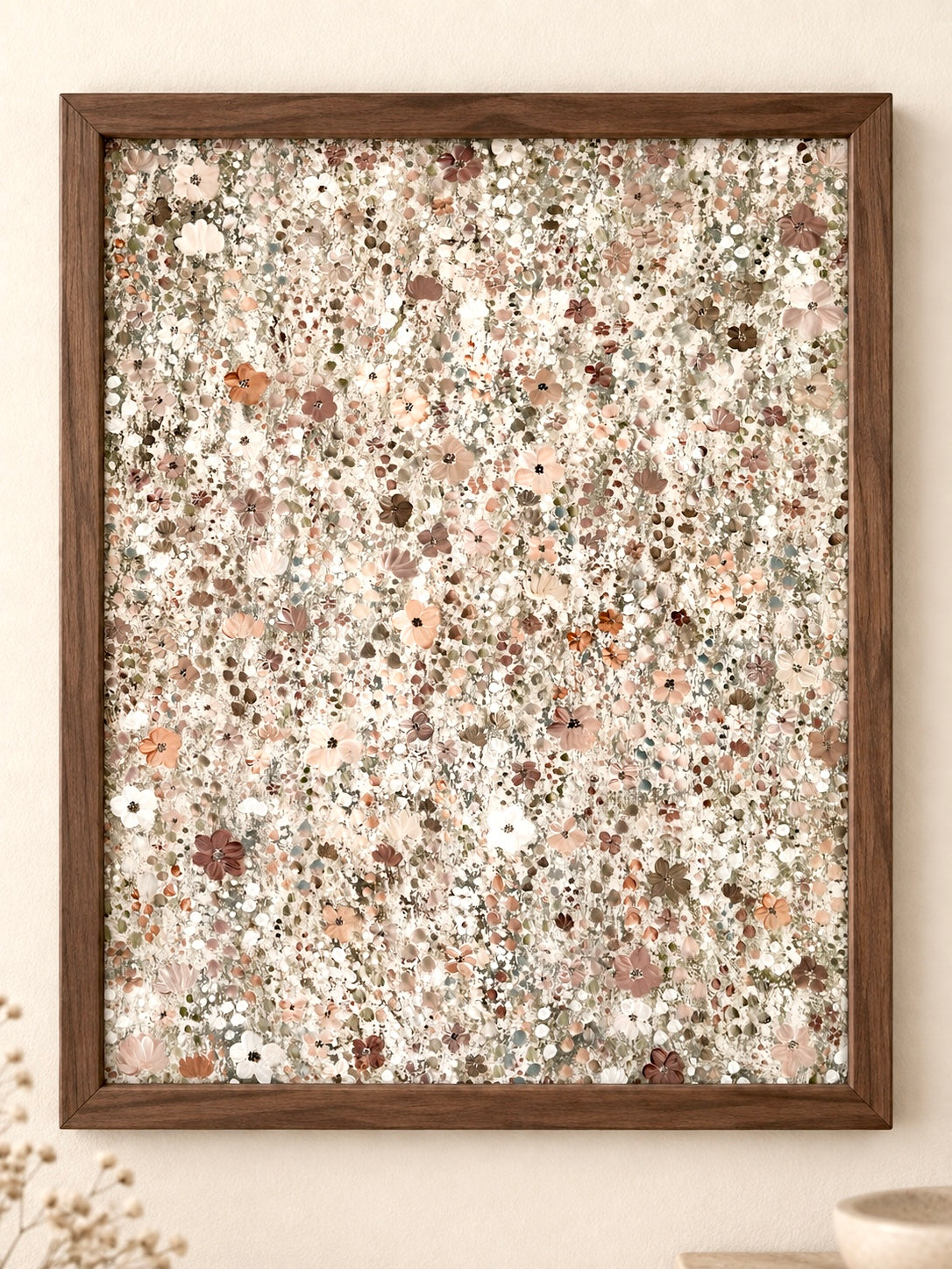 Neutral Whimsical Wildflowers - Fine Art Print