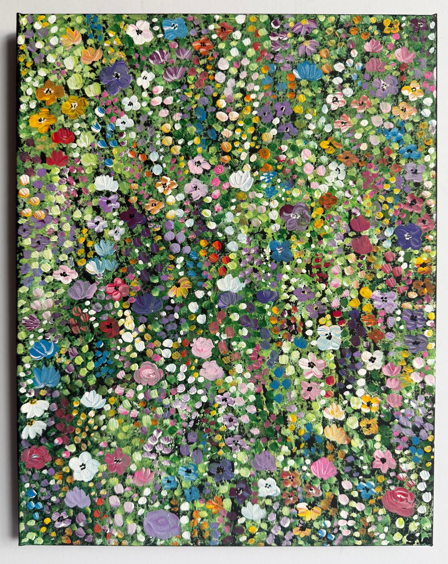 Rainbow Wildflower Garden - Original Painting