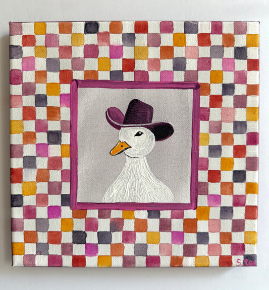 Moody Cowgirl Goose - Original Painting
