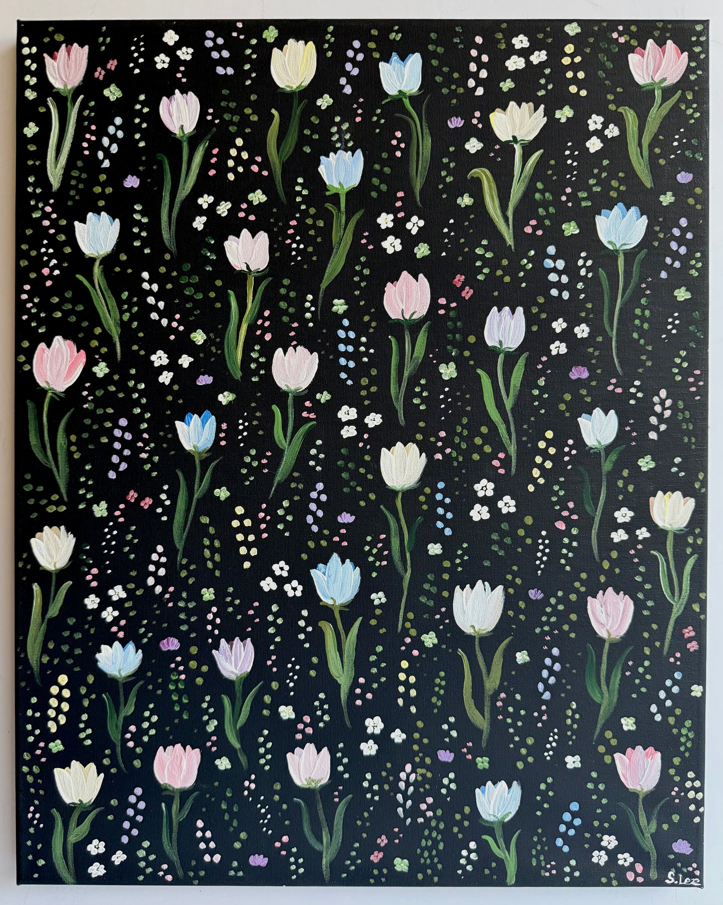 Floating Tulips - Original Painting