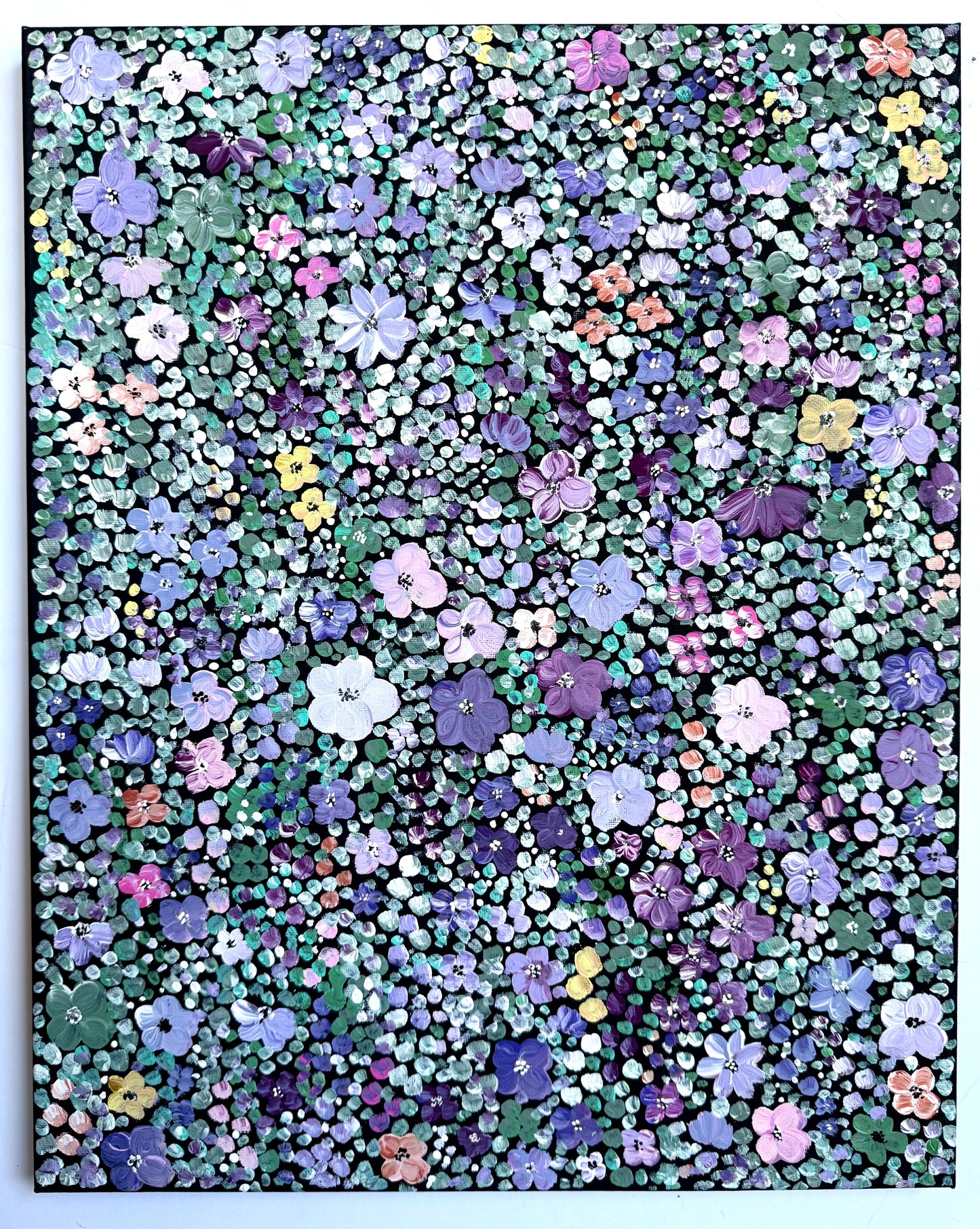 Purple Haze Flower Garden - Original Painting
