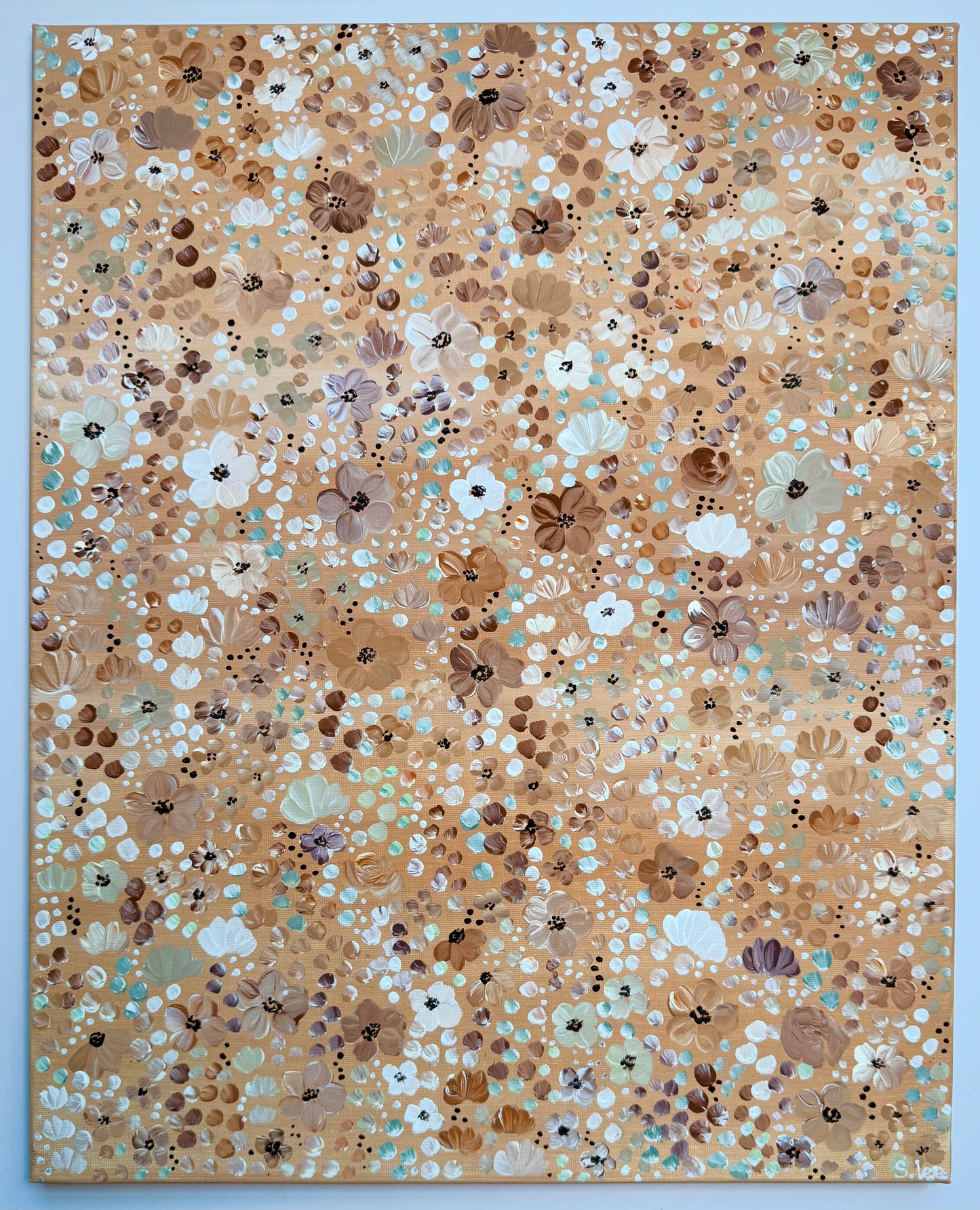 Terracotta Flower Garden - Original Painting