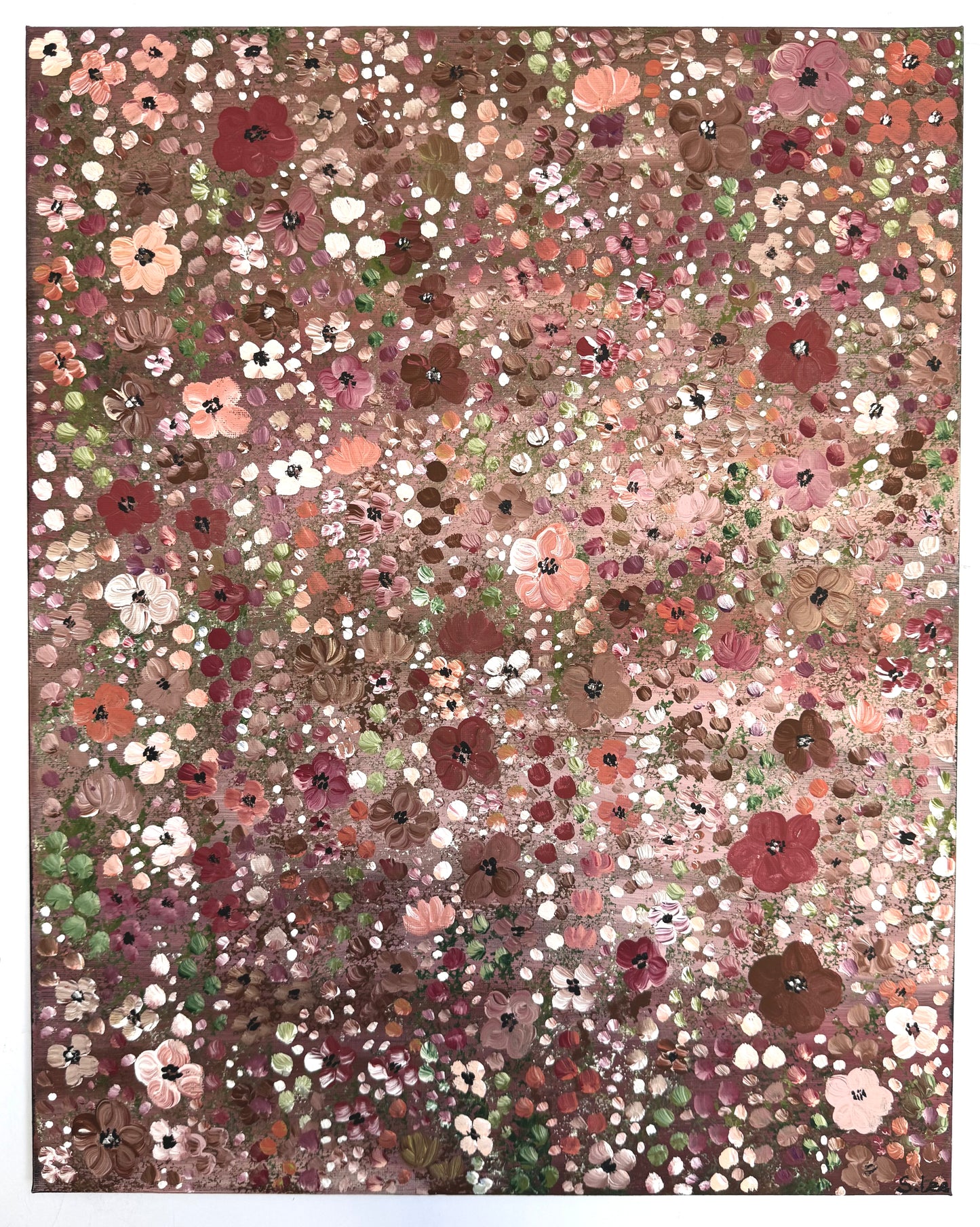 Autumn Flower Garden - Original Painting