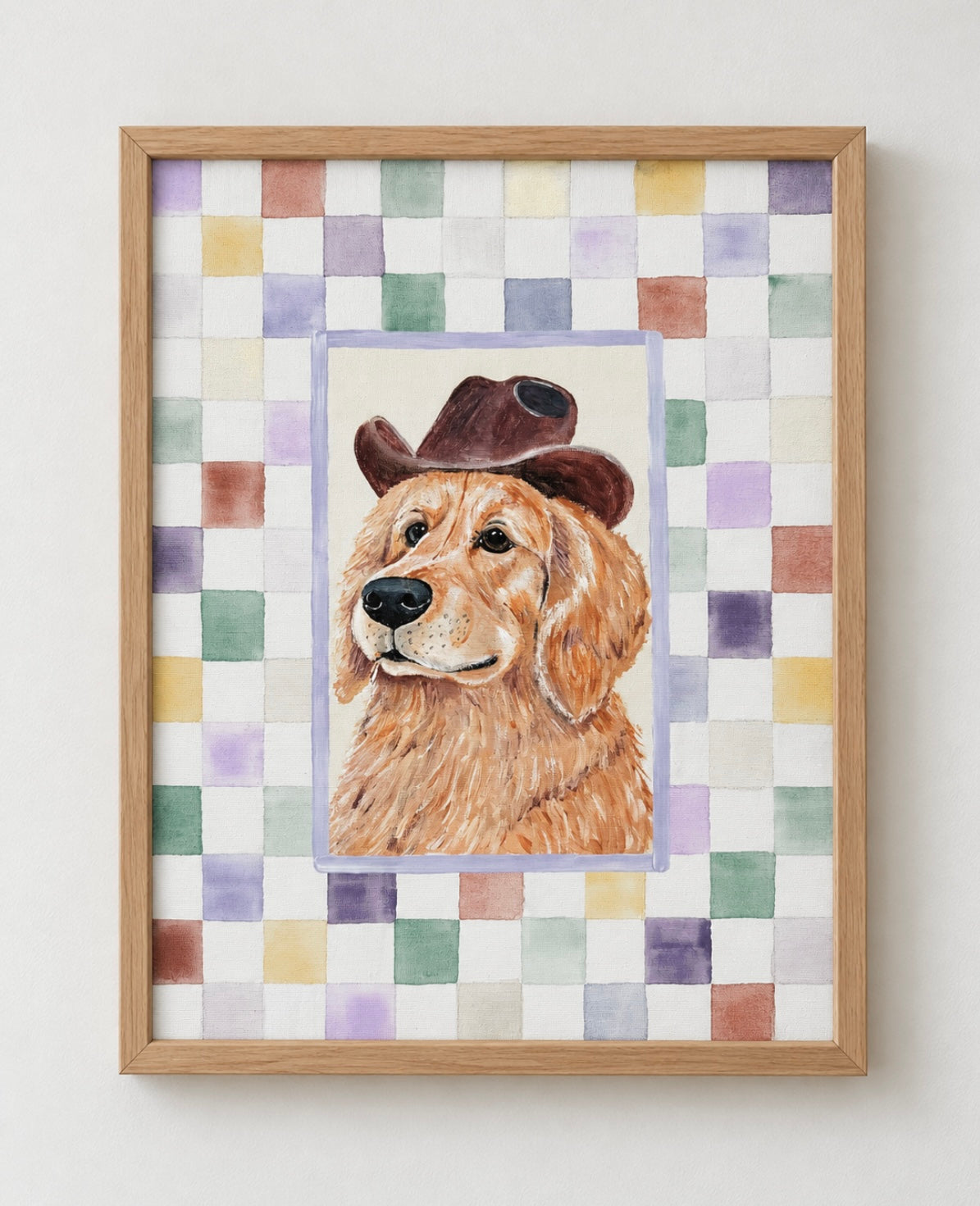 Cowgirl Golden Retriever - Fine Art Print