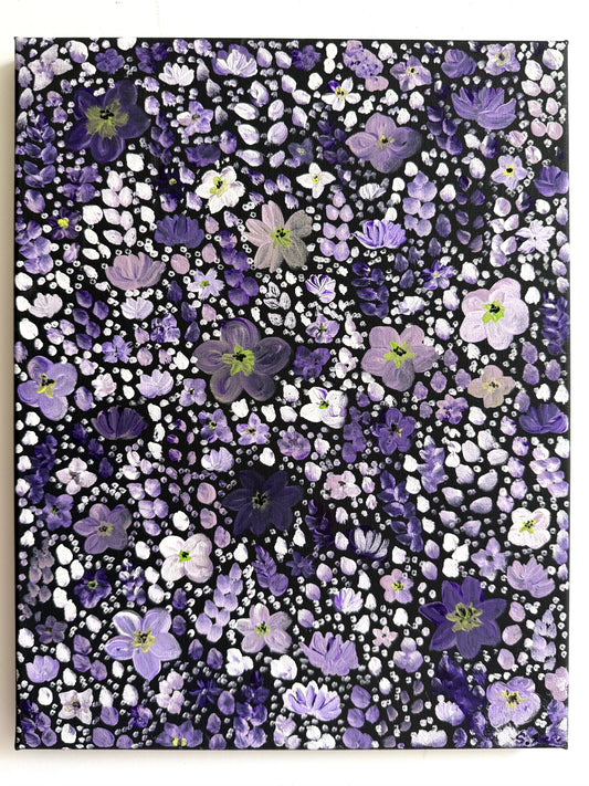 Wild Violets - Original Painting - Purple Florals