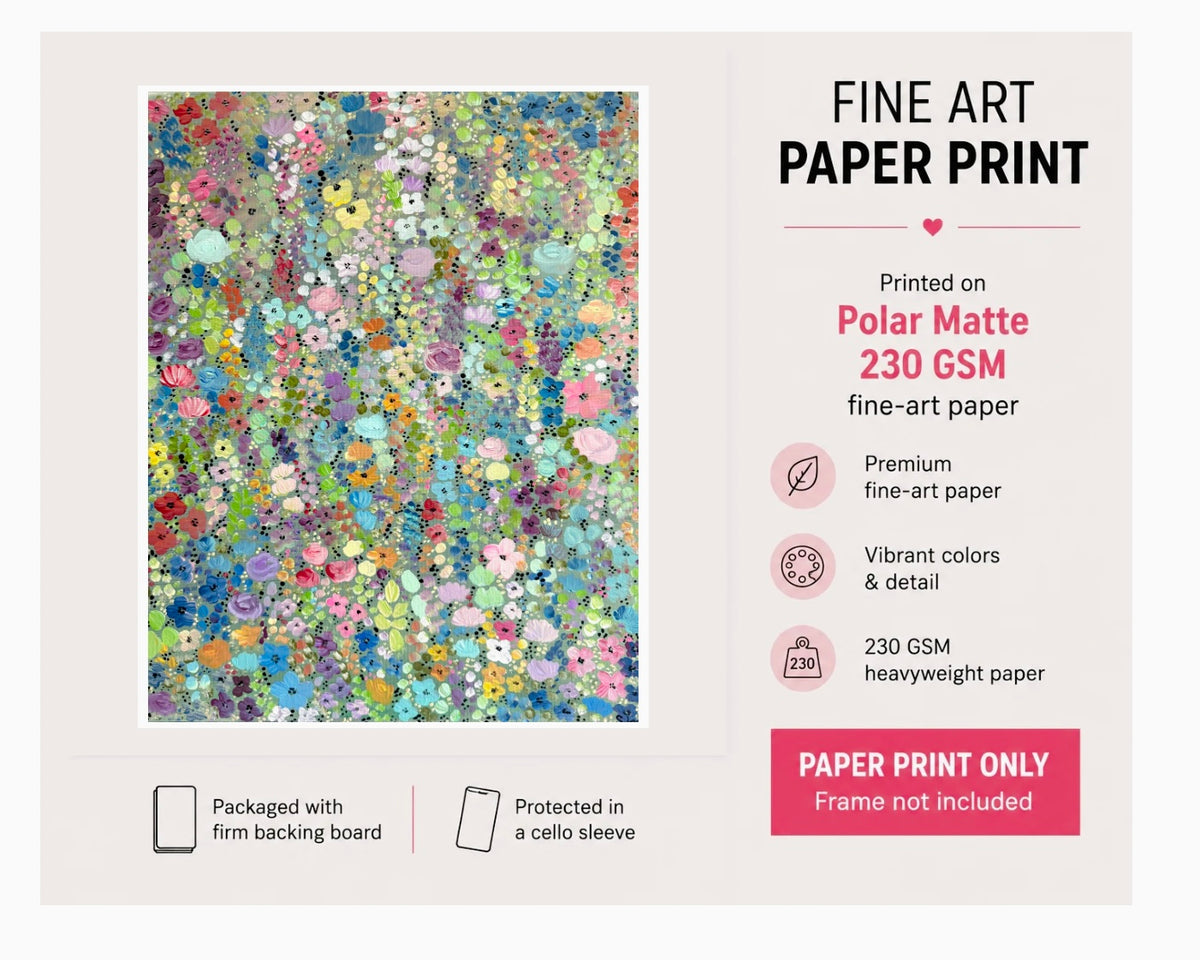 Bright Flower Garden - Fine Art Print