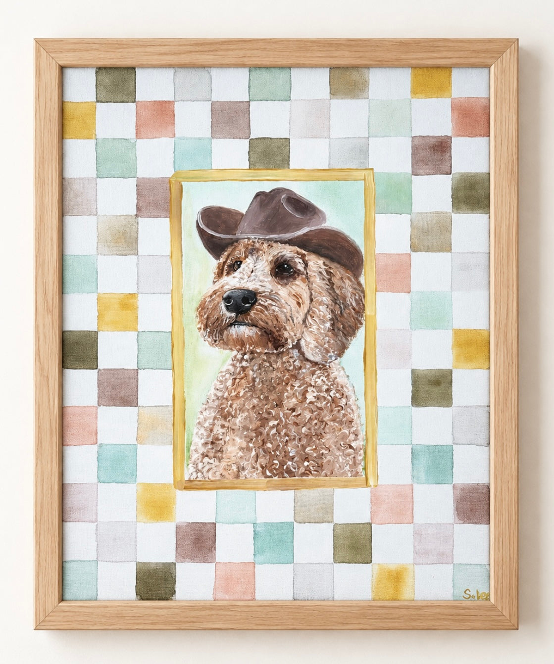 Cowboy Goldendoodle - Fine Art Print
