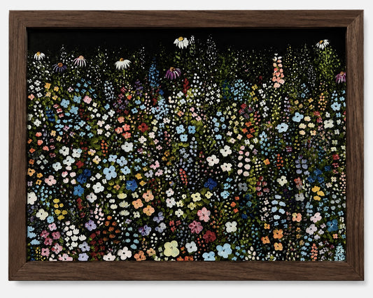 Midnight Wildflower Field - Fine Art Print