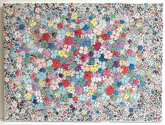 Retro Flower Confetti - Original Painting
