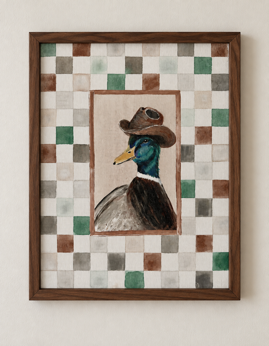 Cowboy Mallard Duck - Fine Art Print