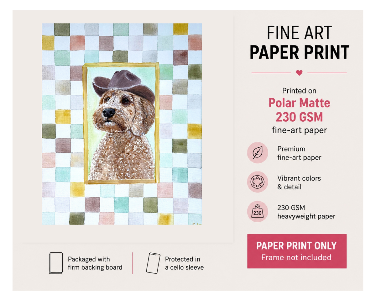 Cowboy Goldendoodle - Fine Art Print